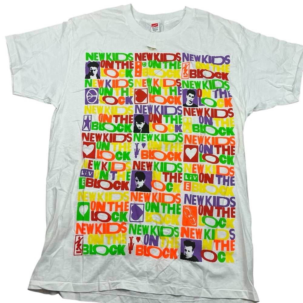 Vintage 1990 New Kids on the Block single stitch Tshirt USA made size XL NOS